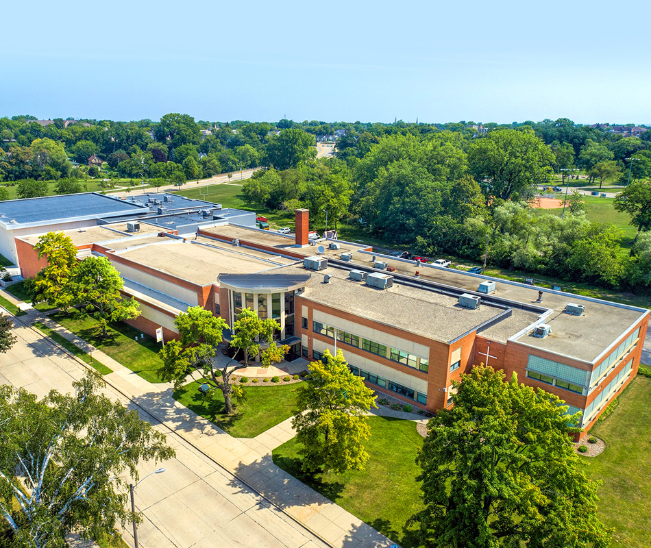 Racine Lutheran High School - Aerial View